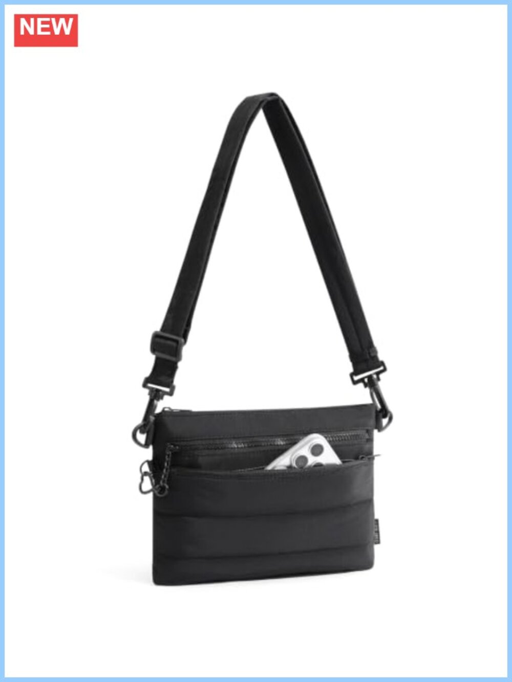 EIRILNKO Puffer Crossbody Bag Lightweight Nylon RFID Purse
